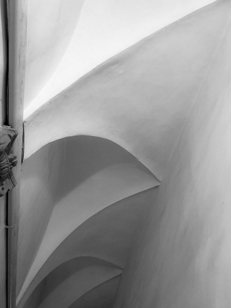 a black and white image of the roof to our AirBnB in Florence this past April